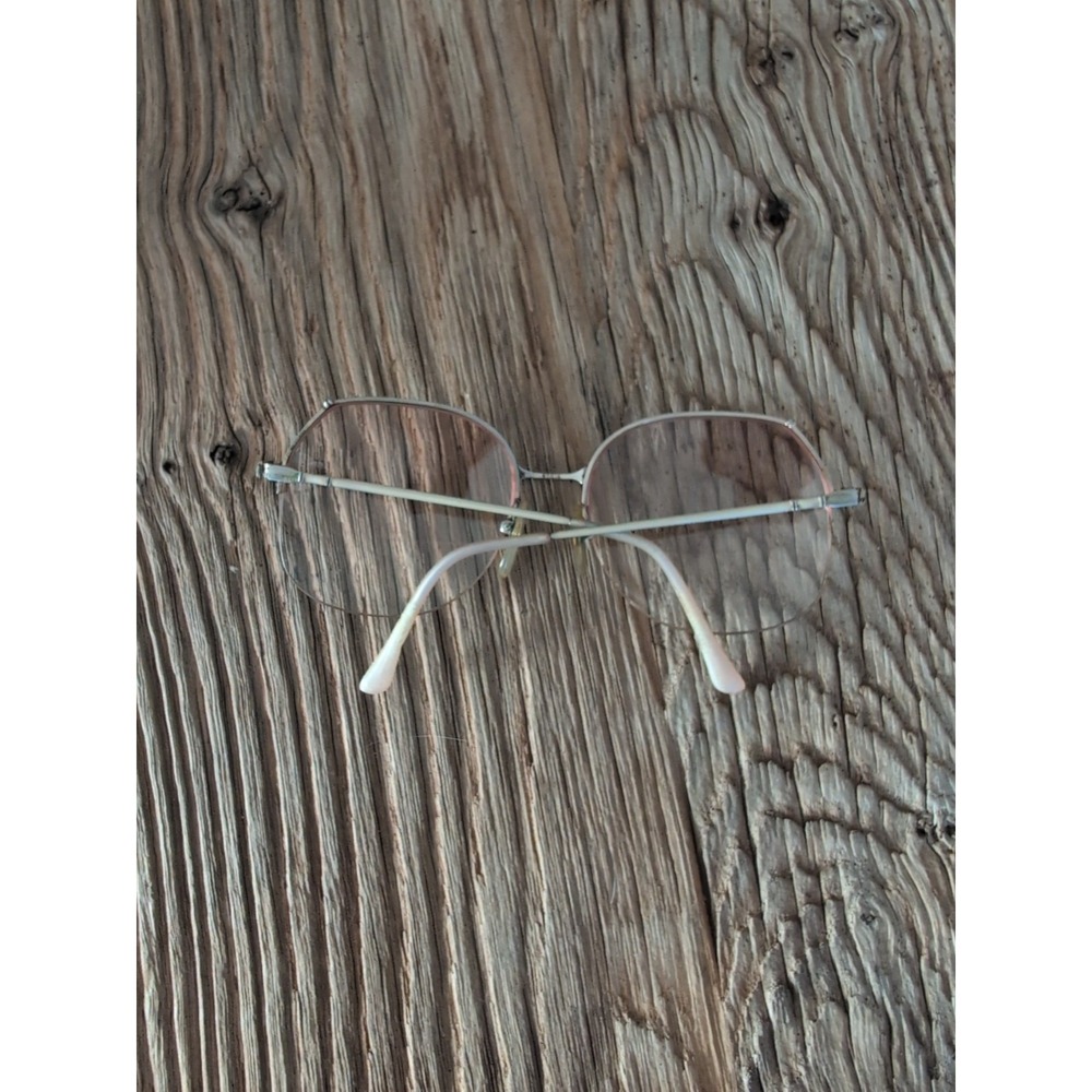 Vintage Eyeglasses Anita RS Windsor Aviator Round Gold Metal Half Rim Oversized - Picture 9 of 16